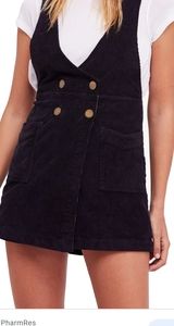 Free People Black Corduroy Dress (12)